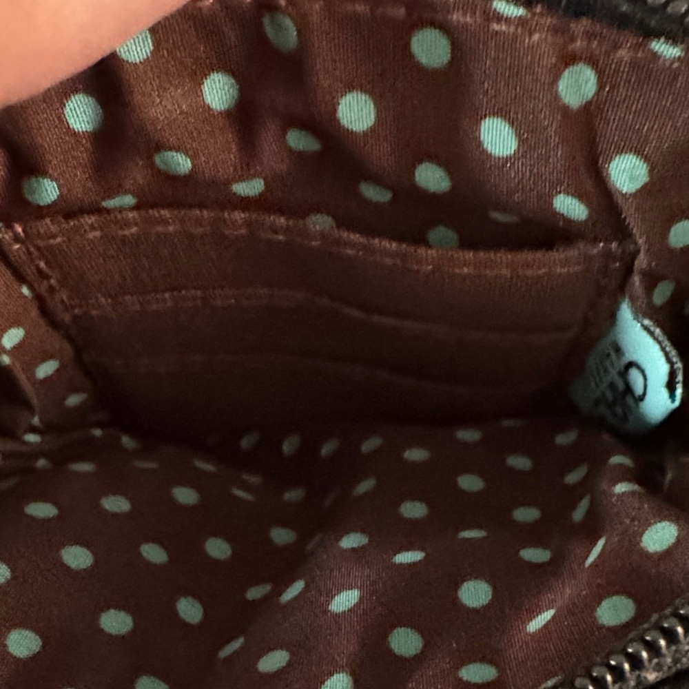Chala Striped Crossbody Bag with Cat and Yarn Design - Picture 2 of 2